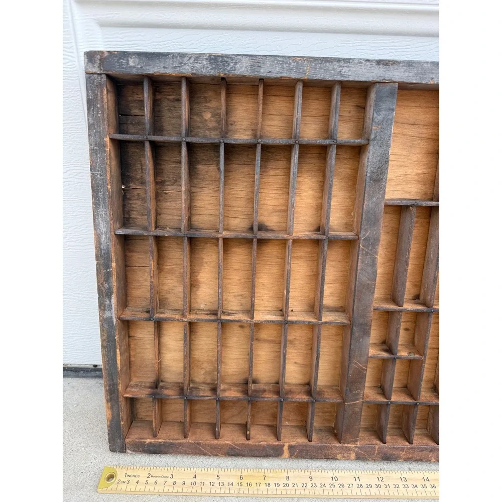 Vintage Hamilton Wooden Printers Drawer Letterpress Tray Shadow Box Miniatures
